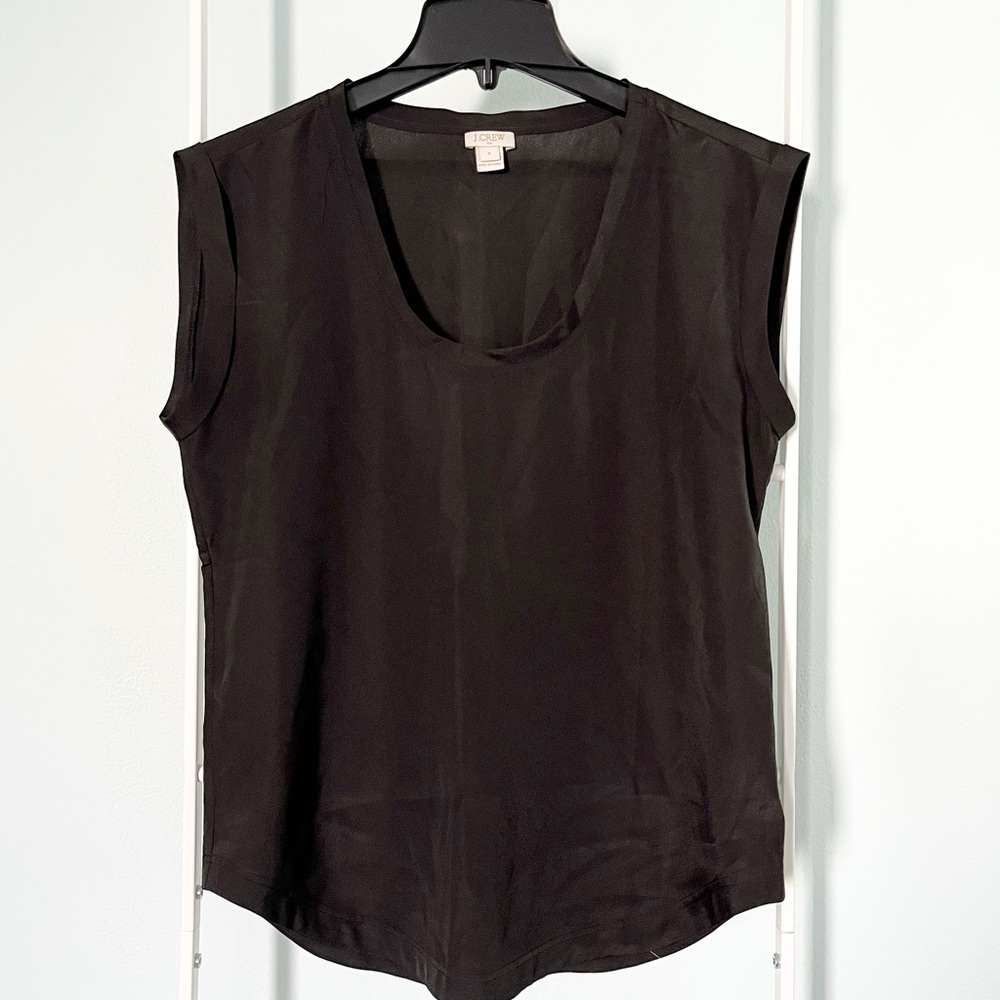 J.Crew Black Scoopneck Blouse